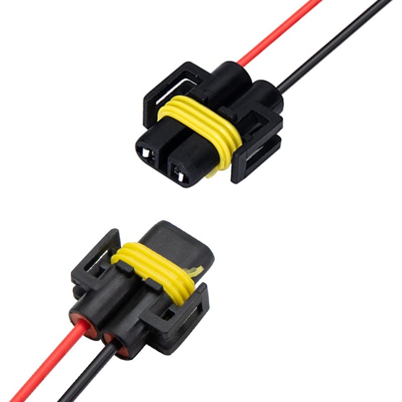 BlyilyB 4-Pack H11 H8 880 881 Headlight Socket Female Headlight Wire Harness Connectors for Fog Lights Headlights - Image 2